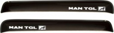 Дефлекторы REIN для окон (накладной скотч 3М) (2 шт.) MAN TGL 2005-2021 (прямой) Дымчатый